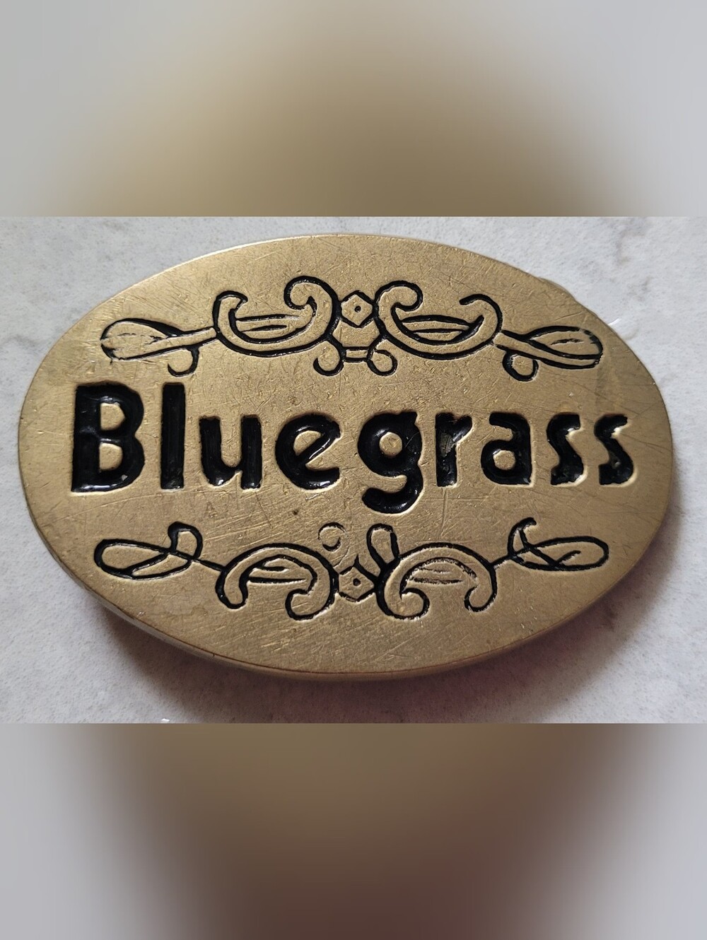 Buckle Brass-tone Oval Plate - Buckle